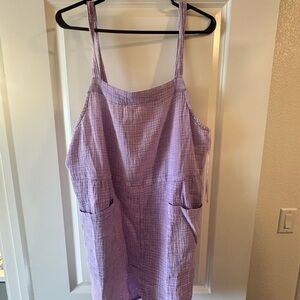 SOLD Purple Sleeveless Romper with Pockets